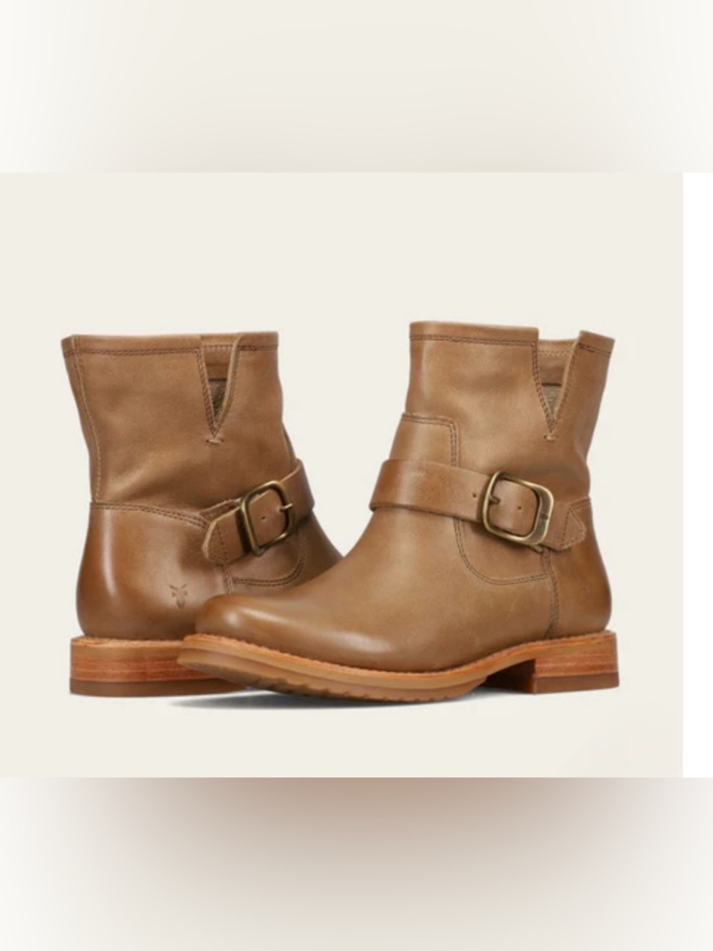 Frye Veronica Flex Tan Leather Booties